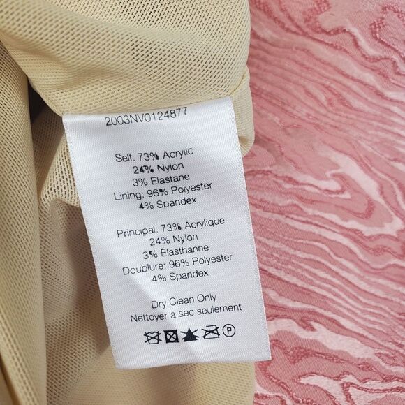 Veronica Beard Sufiana Moire One Shoulder Top Jacquard Blush Blouse Zip Back NWT - Picture 10 of 10